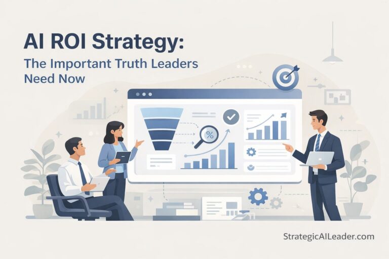 AI ROI strategy stack diagram showing five layers of decision architecture for stable AI investment returns