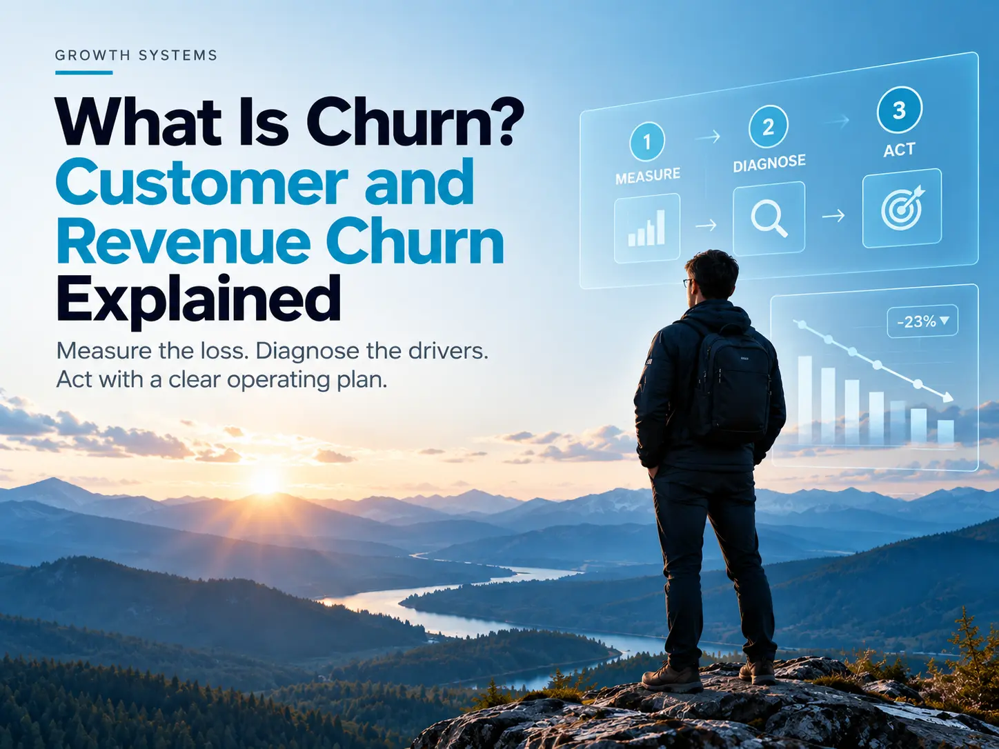 What is churn, customer churn and revenue churn explained through the Measure, Diagnose, Act framework