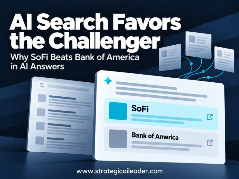 AI Search Favors the Challenger: Why SoFi Beats Bank of America in AI Answers